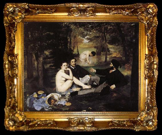 framed  Edouard Manet Grass lunch, ta009-2
